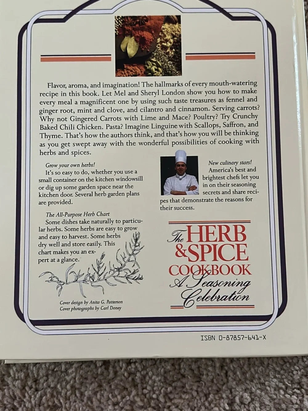 The Herb & Spice Cookbook by — Cream and Green Cover